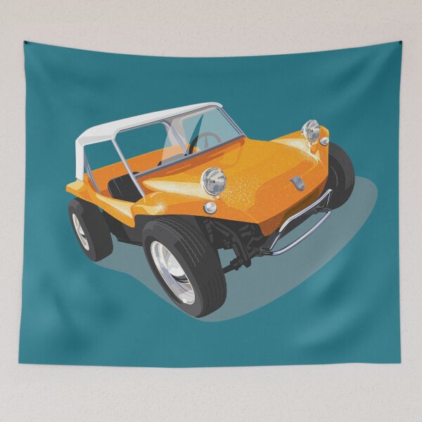 Item preview, Classic Manx beach buggy in orange designed and sold by candc-retro.