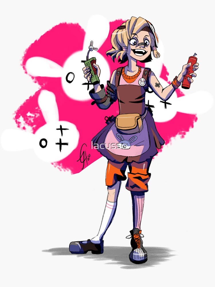 Tea Party Tiny Tina Borderlands 2 Ver 2 Sticker For Sale By Lacusso Redbubble