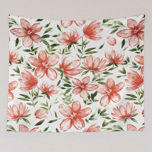Item preview, Red Watercolor Flowers designed and sold by B & K     Store.