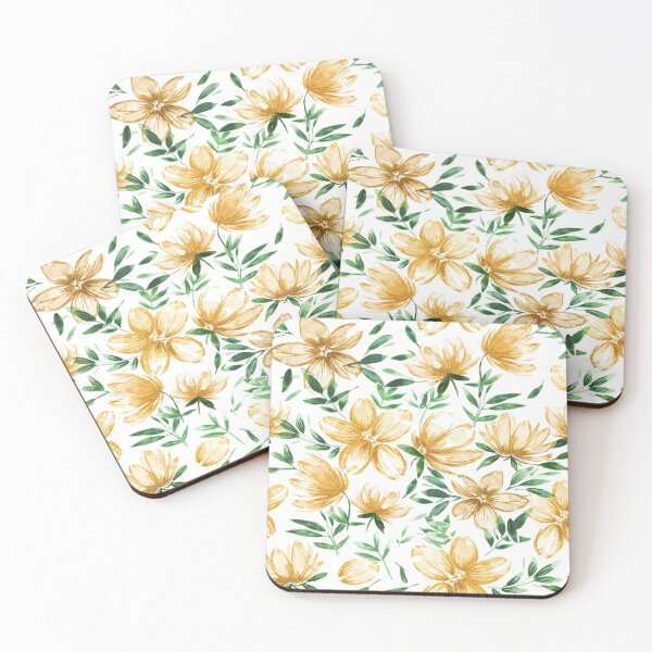Item preview, Yellow Watercolor Flowers designed and sold by B & K     Store.