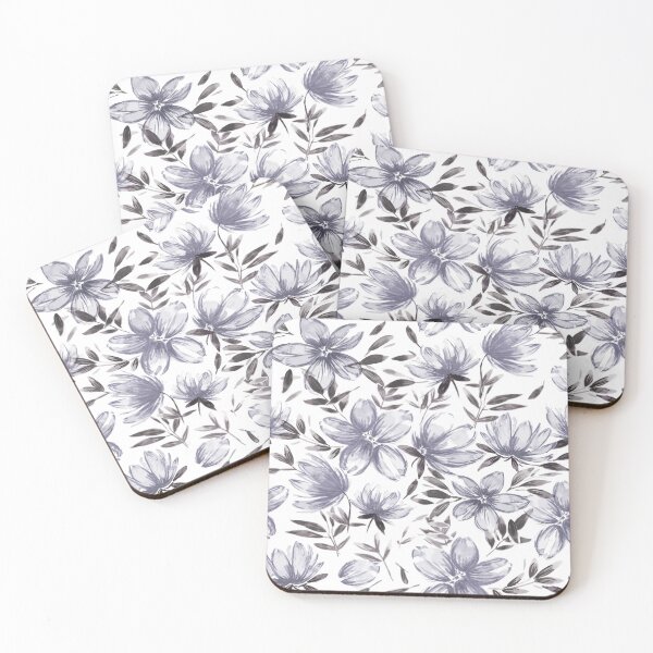 Item preview, Gray Watercolor Flowers designed and sold by B & K     Store.