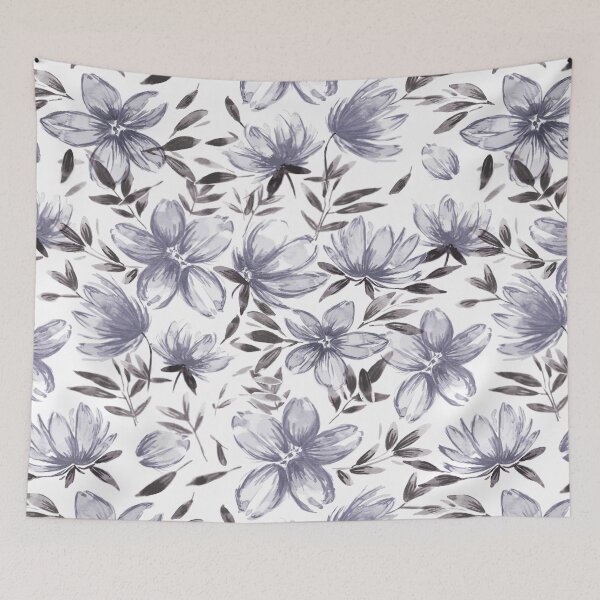 Item preview, Gray Watercolor Flowers designed and sold by B & K     Store.