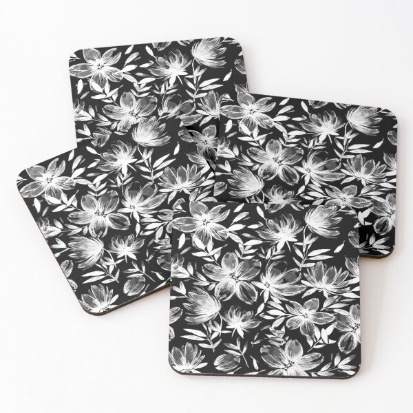 Item preview, Black & White Watercolor Flowers designed and sold by B & K     Store.
