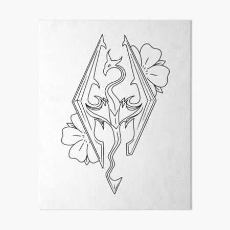 Skyrim Tattoo Wall Art Redbubble