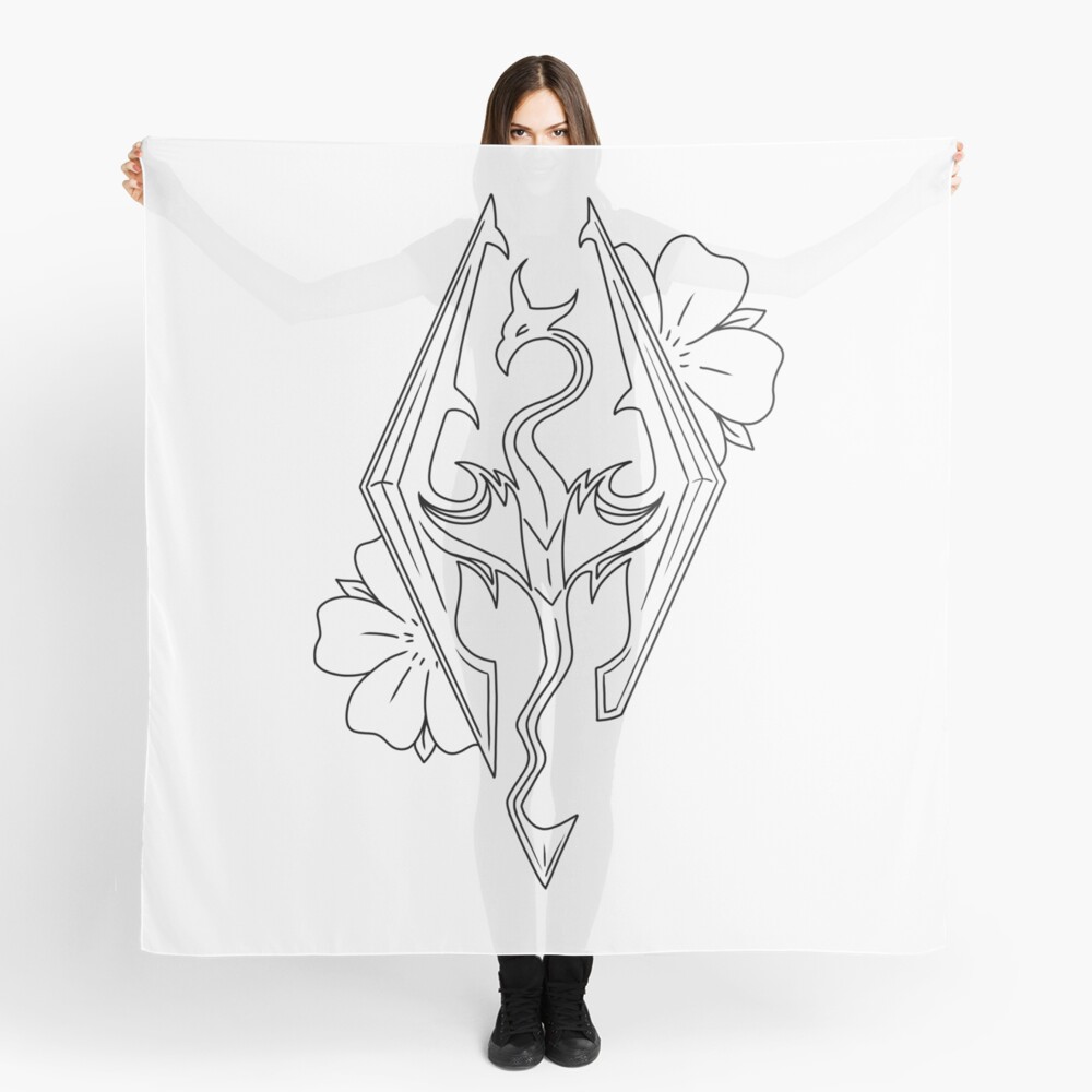 Skyrim Outline Scarf By Destinylg Redbubble