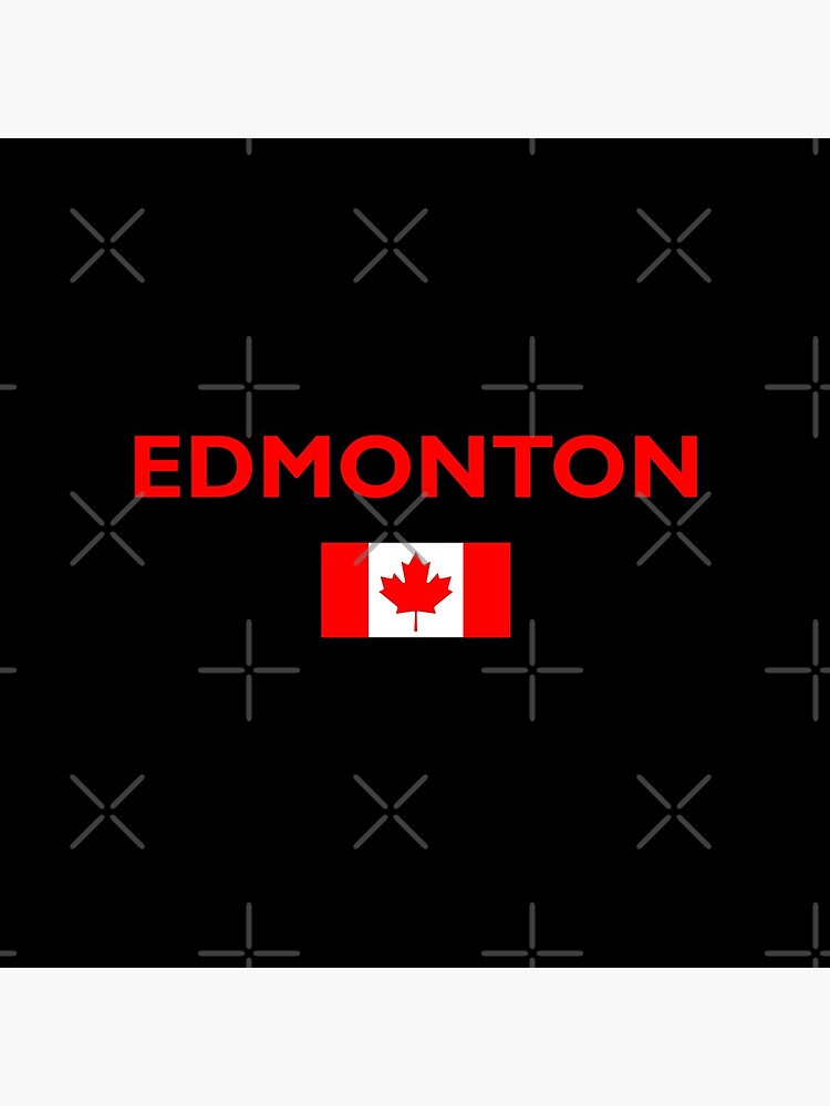 "Edmonton Canada Canadian Flag Dark Color" Acrylic Block by