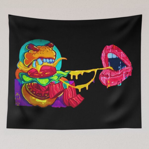 Item preview, Burger Monster Street Art designed and sold by PODLizardWizard.