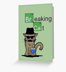 Breaking Cat Greeting Card
