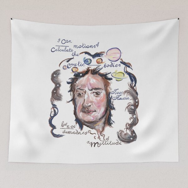 Item preview, Isaac Newton Picture Quote - Madness of a Multitude designed and sold by douglasrickard.