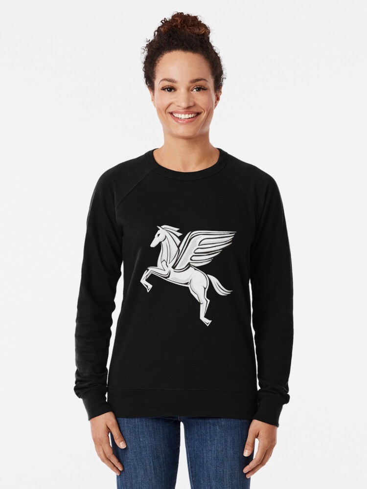 Thumbnail 2 of 5, Lightweight Sweatshirt, Chasing Pegasus Image (original) designed and sold by Styled Vintage.