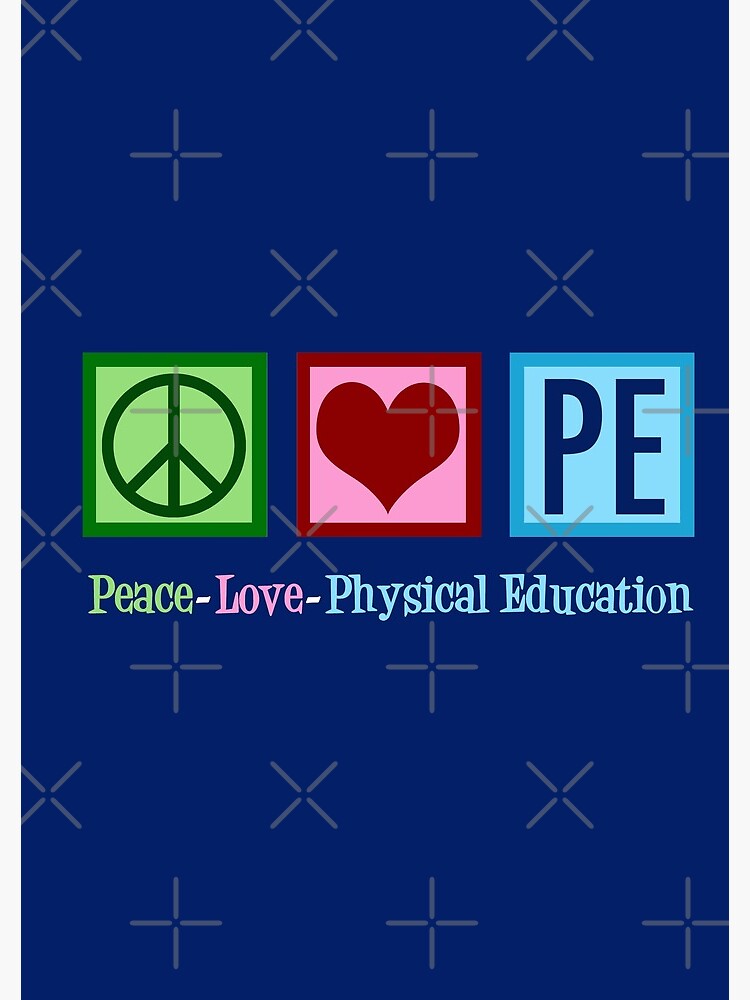 Peace Love PE Teacher Physical Education Spiral Notebook