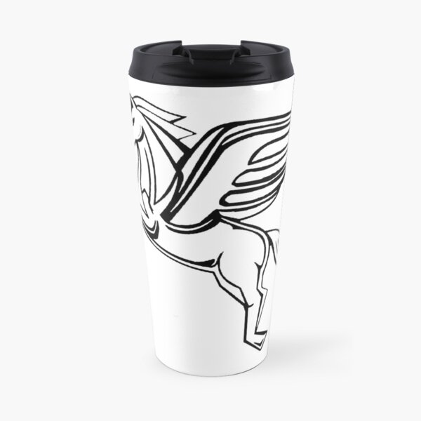 Chasing Pegasus Image (Black Outline) Travel Mug