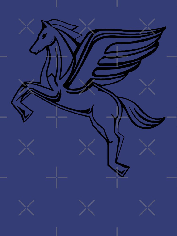 Chasing Pegasus Image (Black Outline) by incognitagal