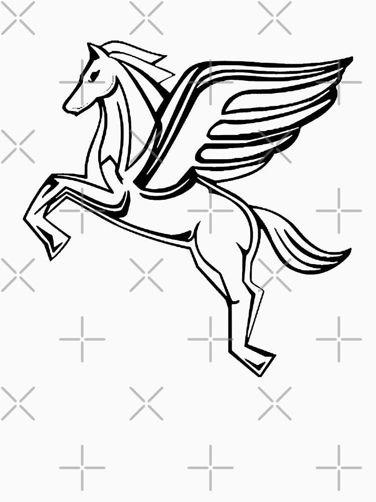 Chasing Pegasus Image (Black Outline) by incognitagal