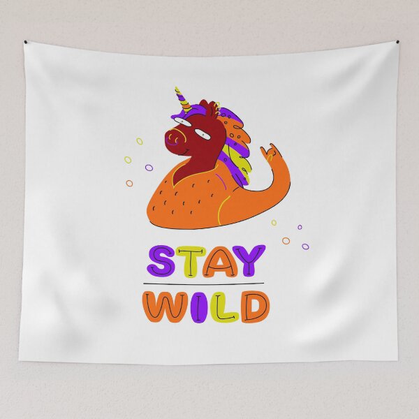 Item preview, Funny Unicorn Punk. STAY WILD - motivation phrase designed and sold by zuperelectracat.