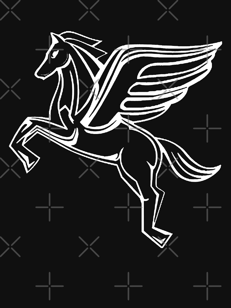 Chasing Pegasus Image (White Outline) by incognitagal