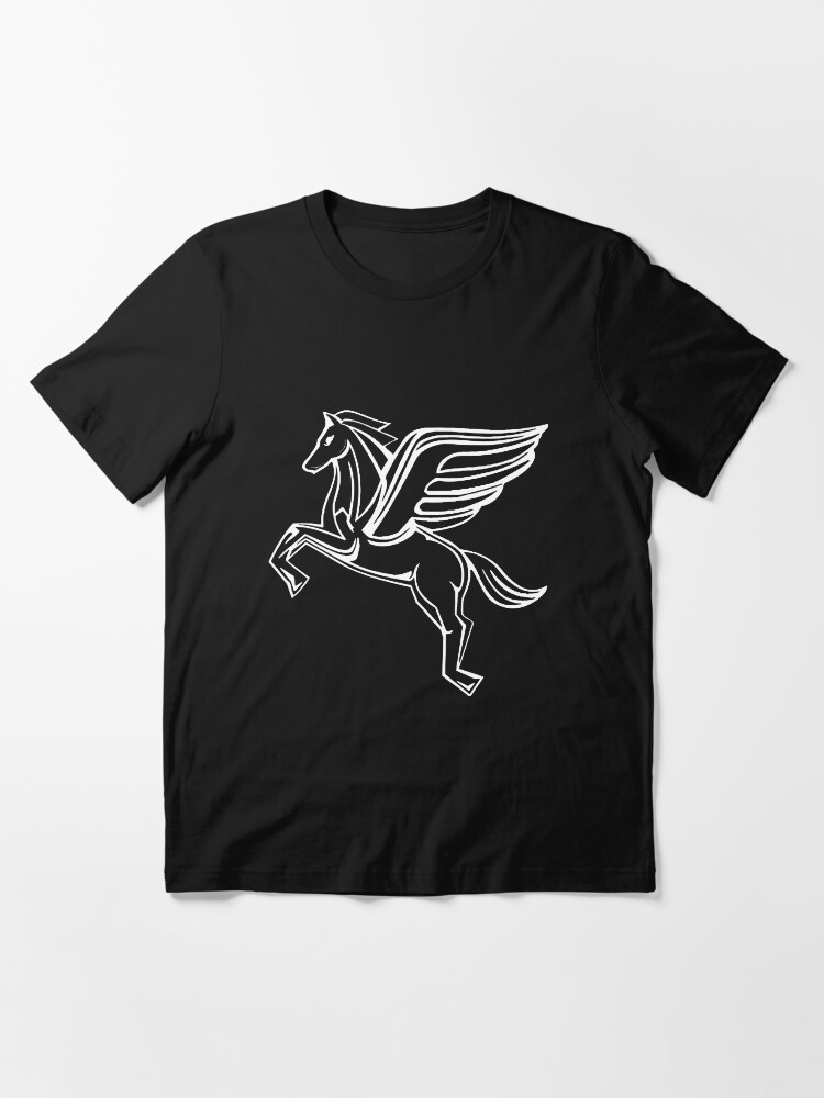 Alternate view of Chasing Pegasus Image (White Outline) Essential T-Shirt