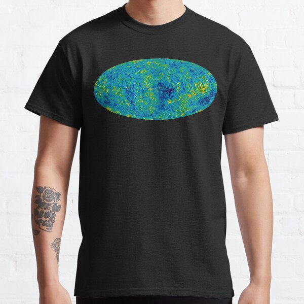 COSMIC. COSMOS. UNIVERSE, SPACE, BIG BANG. Nine Year Microwave Sky, 9 year, WMAP, image of background cosmic radiation. Classic T-Shirt