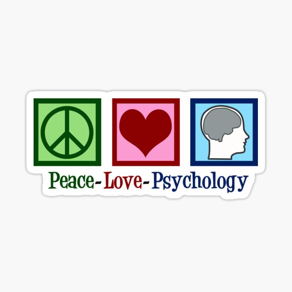 Peace Love Psychology Sticker