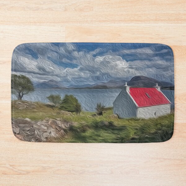 Item preview, Digital Art Composition of Red Roof Cottage, Scottish Highlands. designed and sold by davidelder.