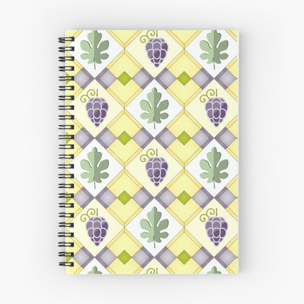Item preview, Grapes and fig leaves pattern, colored designed and sold by ce-horvath.