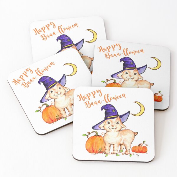 Item preview, Happy Baaa-lloween  witchy goat designed and sold by melissasnapp.