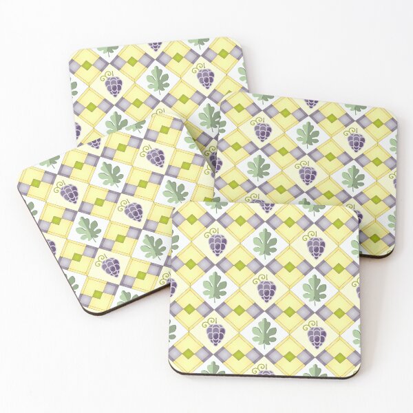 Item preview, Grapes and fig leaves pattern, colored designed and sold by ce-horvath.