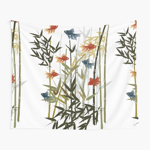 Fishes and bamboo Tapestry