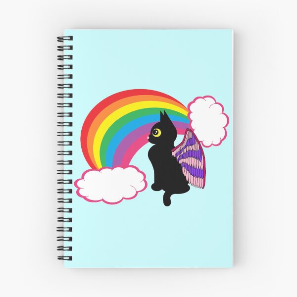 Item preview, Black kitty with wings designed and sold by Melanie Jeyakkumar.
