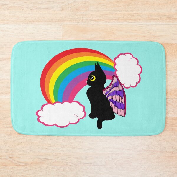 Item preview, Black kitty with wings designed and sold by Melanie Jeyakkumar.