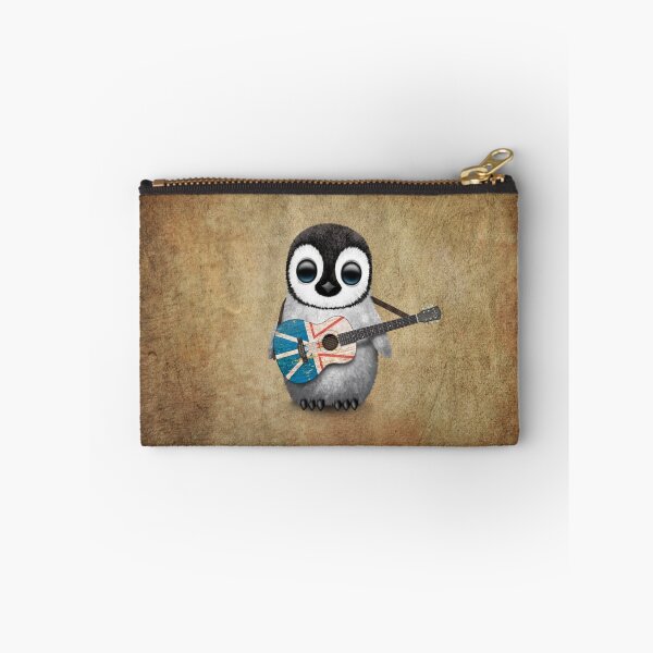 Item preview, Baby Penguin Playing Newfoundland Flag Guitar designed and sold by JeffBartels.