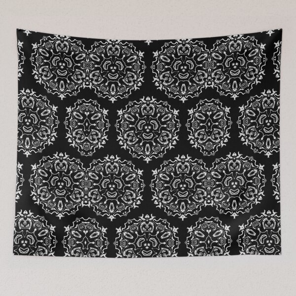 Item preview, Kaleidoscope White Monochrome, pattern 9 designed and sold by Bennydoscope.