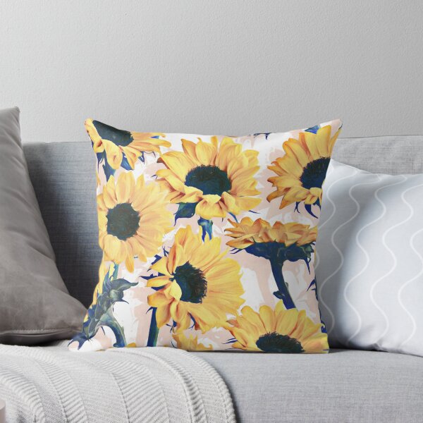 Item preview, Sunflowers with Blush and Blue designed and sold by micklyn.