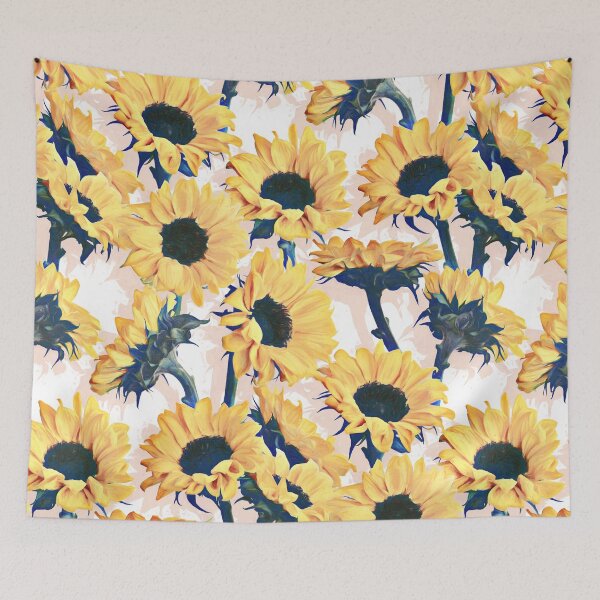 Item preview, Sunflowers with Blush and Blue designed and sold by micklyn.