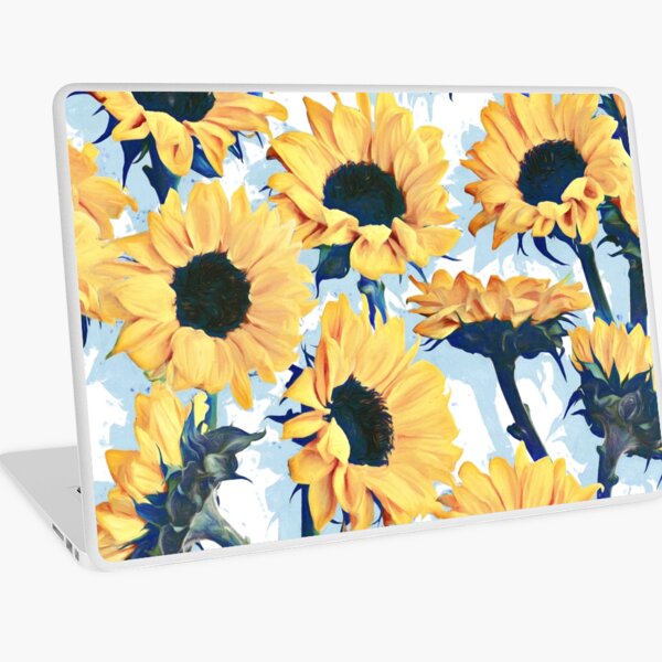 Item preview, Tournesols sur bleu pâle et blanc designed and sold by micklyn.