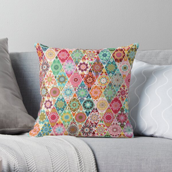 Diamond quilt Throw Pillow