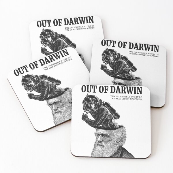 Getting the Hell out of Darwin Coasters (Set of 4)
