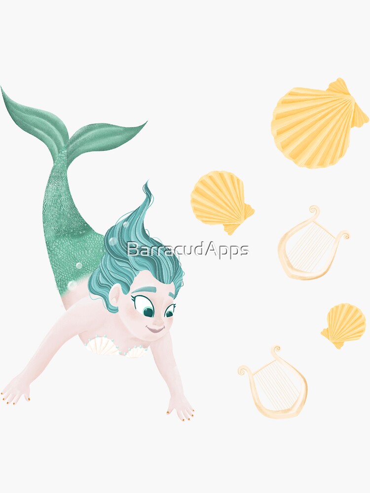 Aperçu 3 sur 3. Sticker avec l'œuvre Sirene - enfant créée et vendue par BarracudApps.
