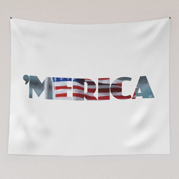 Item preview, Merica American Flag Silhouette designed and sold by DSC Arts.