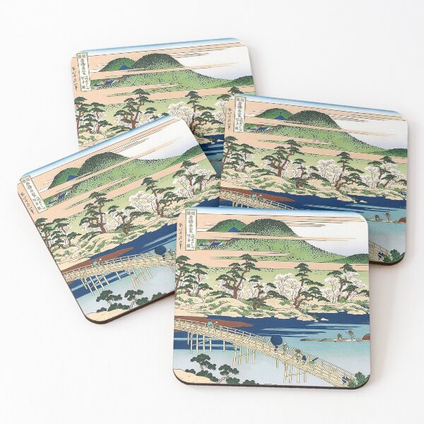 Item preview, Togetsu Bridge at Arashiyama in Yamashiro Province by Katsushika Hokusai designed and sold by Takeda-art.