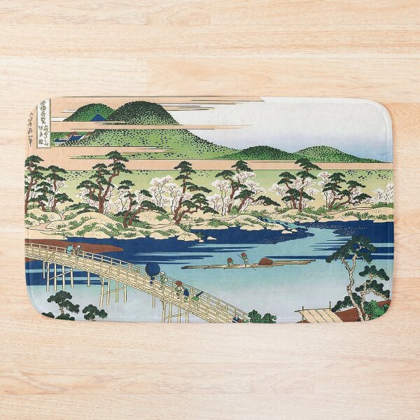 Item preview, Togetsu Bridge at Arashiyama in Yamashiro Province by Katsushika Hokusai designed and sold by Takeda-art.
