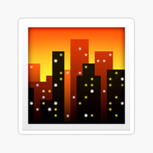 "City Emoji" Sticker for Sale by leahgrace7 Redbubble
