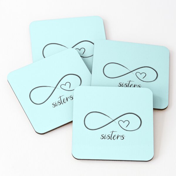 Item preview, Sisters Matching Design Infinity Symbol Heart designed and sold by Silly Dad Shirts.