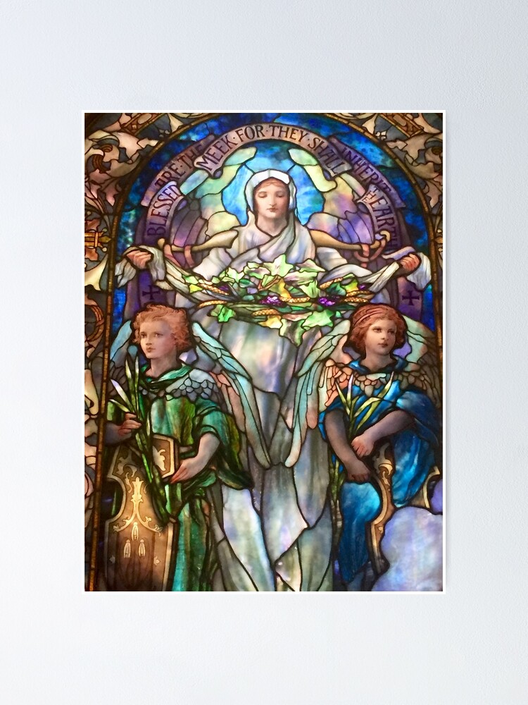 Alternate view of Tiffany Stained Glass Windows: Angels Poster