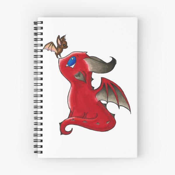 Item preview, Demon dragon with pet bat designed and sold by RuaBestiary.