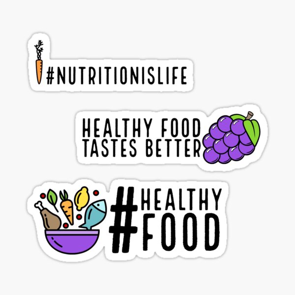 “Nutrition is Life Sticker Pack” Sticker for Sale by tristahx | Redbubble
