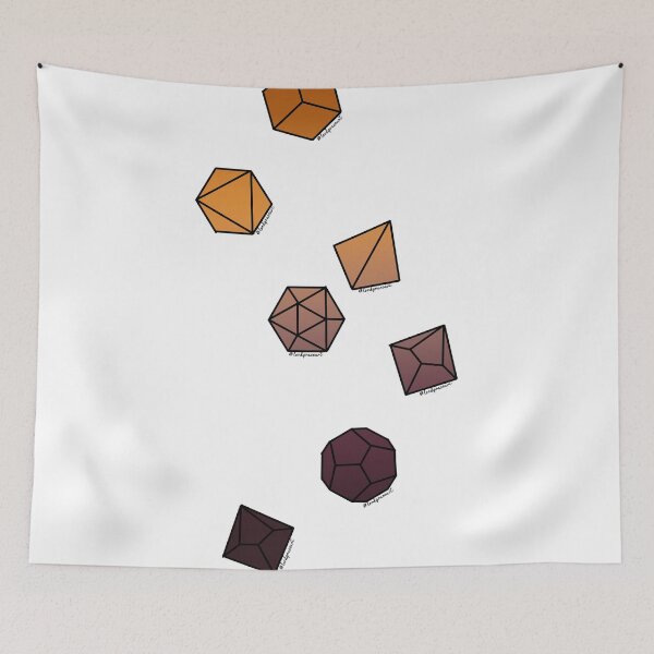 Artikelvorschau, Blank DnD Dice Set Blank-Schwarz und Herbst entworfen und verkauft von LordGraceArt.