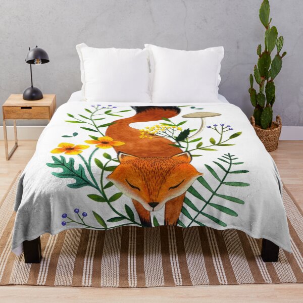 Item preview, Fox among flowers designed and sold by movezerb.