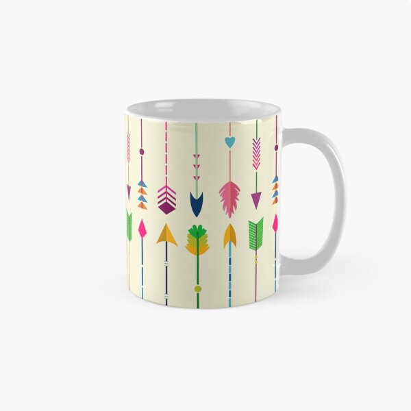 Item preview, Colorful Tribal Arrows Pattern with Yellow Background designed and sold by kennasato.