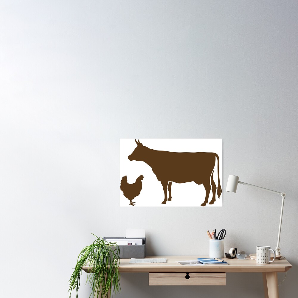 Presto Wall Decals Brown Cow Print Wall Stickers Decals